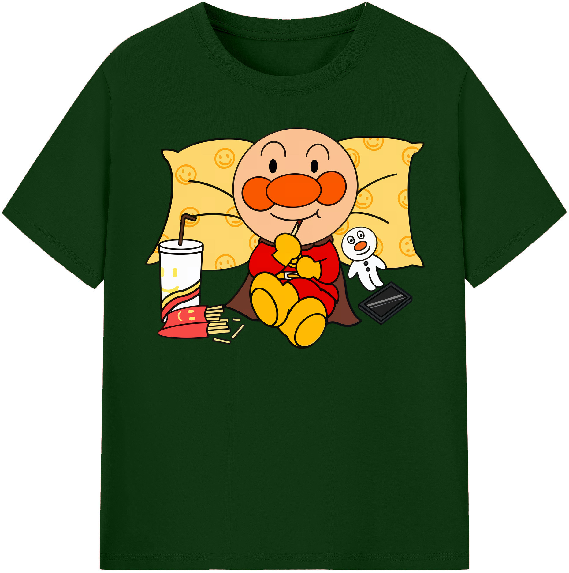 （画像用） アンパンマン Anpanman 綿100％半袖Tシャツ（フロントプリント）